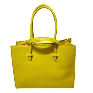 ANTHROPOLOGIE Yellow Mini Contrast Adjustable Strap Women's Crossbody|Tote Bag